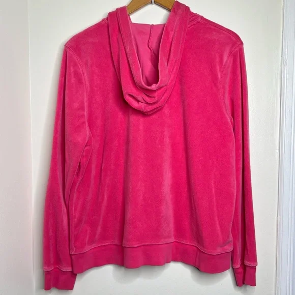 Vintage Old Navy Pink Terry Cloth Zip Up Hooded Jacket Perfect Fit XXL - Picture 3 of 9